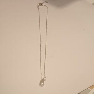 .925 Sterling Silver Teardrop Necklace